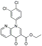 1-(3,4-DICHLORO-PHENYL)-4-OXO-1,4-DIHYDRO-[1,8]NAPHTHYRIDINE-3-CARBOXYLIC ACID ETHYL ESTER Struktur