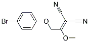 [2-(4-bromophenoxy)-1-methoxyethylidene]propanedinitrile Struktur