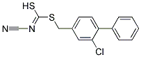 (2-Chlorobiphenyl-4-yl)methyl-cyanocarbonimidodithioate Struktur