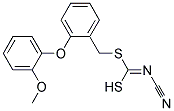 [2-(2-Methoxyphenoxy)phenyl]methyl-cyanocarbonimidodithioate Struktur