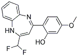 2-[2-DIFLUOROMETHYL-1H-1,5-BENZODIAZEPIN-4-YL]-5-METHOXYPHENOL Struktur