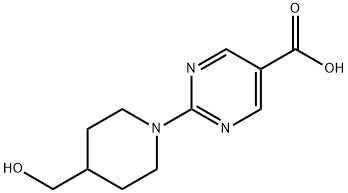 2-(4-(Hydroxymethyl)piperidin-1-yl)pyrimidine-5-carboxylate Struktur