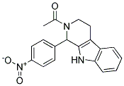 1-[1-(4-NITRO-PHENYL)-1,3,4,9-TETRAHYDRO-BETA-CARBOLIN-2-YL]-ETHANONE Struktur