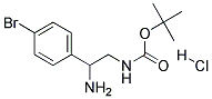 [2-AMINO-2-(4-BROMO-PHENYL)-ETHYL]-CARBAMIC ACID TERT-BUTYL ESTER HYDROCHLORIDE Struktur