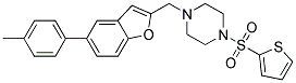 1-([5-(4-METHYLPHENYL)-1-BENZOFURAN-2-YL]METHYL)-4-(2-THIENYLSULFONYL)PIPERAZINE Struktur