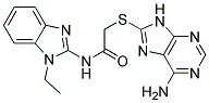 2-[(6-AMINO-9H-PURIN-8-YL)THIO]-N-(1-ETHYL-1H-BENZIMIDAZOL-2-YL)ACETAMIDE Struktur