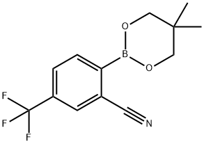 2-(5,5-DIMETHYL-1,3,2-DIOXABORINAN-2-YL)-5-(TRIFLUOROMETHYL)BENZONITRILE Struktur