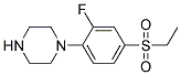 1-[4-(Ethylsulphonyl)-2-fluorophenyl]piperazine Struktur