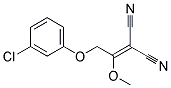 [2-(3-chlorophenoxy)-1-methoxyethylidene]propanedinitrile Struktur