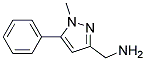 1-(1-methyl-5-phenyl-1H-pyrazol-3-yl)methanamine Struktur