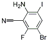 2-Amino-5-bromo-6-fluoro-3-iodobenzonitrile Struktur