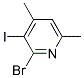 2-BROMO-3-IODO-4,6-DIMETHYLPYRIDIN Struktur