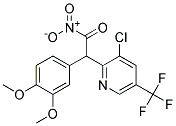 2-[3-CHLORO-5-(TRIFLUOROMETHYL)PYRID-2-YL]-2-(3,4-DIMETHOXYPHENYL)ACETONITRIL Struktur