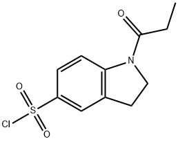 1-PROPIONYL-2,3-DIHYDRO-1H-INDOLE-5-SULFONYL CHLORIDE Struktur