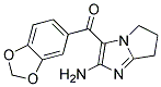 (2-AMINO-6,7-DIHYDRO-5H-PYRROLO[1,2-A]IMIDAZOL-3-YL)(1,3-BENZODIOXOL-5-YL)METHANONE Struktur