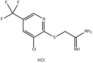 1-AMINO-2-([3-CHLORO-5-(TRIFLUOROMETHYL)-2-PYRIDINYL]SULFANYL)-1-ETHANIMINIUM CHLORIDE Struktur