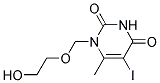 1-(2-HYDROXY-ETHOXYMETHYL)-5-IODO-6-METHYL-1H-PYRIMIDINE-2,4-DIONE Struktur