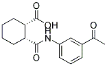 (1S,2R)-2-([(3-ACETYLPHENYL)AMINO]CARBONYL)CYCLOHEXANECARBOXYLIC ACID Struktur