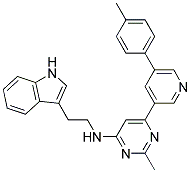 [2-(1H-INDOL-3-YL)-ETHYL]-[2-METHYL-6-(5-P-TOLYL-PYRIDIN-3-YL)-PYRIMIDIN-4-YL]-AMINE Struktur