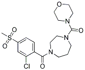 1-[2-CHLORO-4-(METHYLSULFONYL)BENZOYL]-4-(MORPHOLIN-4-YLCARBONYL)-1,4-DIAZEPANE Struktur