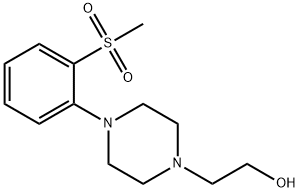 2-[4-[2-(METHYLSULFONYL)PHENYL]PIPERAZIN-1-YL]ETHANOL Struktur