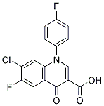 1-(P-Fluorophenyl)-7-Chloro-6-Fluoro-1,4-Dihydro-4-Oxo-Quinoline-3-Carboxylic Acid Struktur