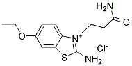 2-amino-3-(2-carbamoylethyl)-6-ethoxybenzothiazolium chloride Struktur