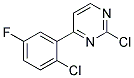 2-Chloro-4-(2-chloro-5-fluoro-phenyl)-pyrimidine Struktur