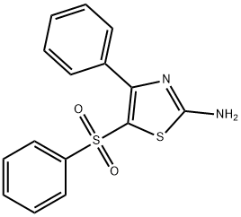 2-Amino-4-phenyl-5-phenylsulfonyl-1,3-thiazole Struktur