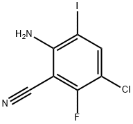 2-Amino-5-chloro-6-fluoro-3-iodobenzonitrile Struktur