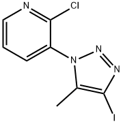 2-Chloro-3-(4-iodo-5-methyl-[1,2,3]triazol-1-yl)-pyridine Struktur