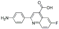 2-(4-AMINOPHENYL)-6-FLUOROQUINOLINE-4-CARBOXYLIC ACID Struktur