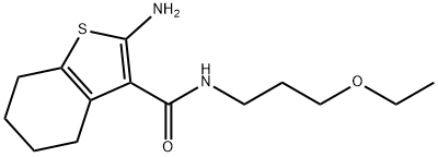 2-AMINO-N-(3-ETHOXYPROPYL)-4,5,6,7-TETRAHYDRO-1-BENZOTHIOPHENE-3-CARBOXAMIDE Struktur