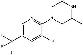 1-[3-CHLORO-5-(TRIFLUOROMETHYL)PYRIDIN-2-YL]-3-METHYLPIPERAZINE Struktur