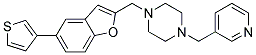 1-(PYRIDIN-3-YLMETHYL)-4-([5-(3-THIENYL)-1-BENZOFURAN-2-YL]METHYL)PIPERAZINE Struktur