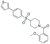 1-(2-METHOXYBENZOYL)-4-([4-(3-THIENYL)PHENYL]SULFONYL)PIPERIDINE Struktur