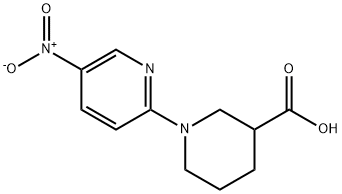 1-(5-NITROPYRIDIN-2-YL)-3-PIPERIDINECARBOXYLIC ACID Struktur