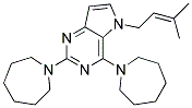 2,4-BIS-AZEPAN-1-YL-5-(3-METHYL-BUT-2-ENYL)-5H-PYRROLO[3,2-D]PYRIMIDINE Struktur