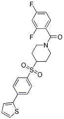 1-(2,4-DIFLUOROBENZOYL)-4-([4-(2-THIENYL)PHENYL]SULFONYL)PIPERIDINE Struktur