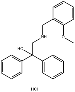 2-HYDROXY-N-(2-METHOXYBENZYL)-2,2-DIPHENYL-1-ETHANAMINIUM CHLORIDE Struktur