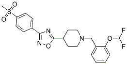 1-[2-(DIFLUOROMETHOXY)BENZYL]-4-(3-[4-(METHYLSULFONYL)PHENYL]-1,2,4-OXADIAZOL-5-YL)PIPERIDINE Struktur