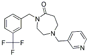 1-(PYRIDIN-3-YLMETHYL)-4-[3-(TRIFLUOROMETHYL)BENZYL]-1,4-DIAZEPAN-5-ONE Struktur