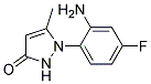 1-(2-AMINO-4-FLUOROPHENYL)-5-METHYLPYRAZOL-3-ONE Struktur