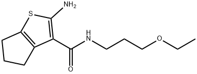 2-AMINO-N-(3-ETHOXYPROPYL)-5,6-DIHYDRO-4H-CYCLOPENTA[B]THIOPHENE-3-CARBOXAMIDE Struktur