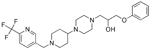 1-PHENOXY-3-[4-(1-([6-(TRIFLUOROMETHYL)PYRIDIN-3-YL]METHYL)PIPERIDIN-4-YL)PIPERAZIN-1-YL]PROPAN-2-OL Struktur