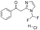 2-[1-(DIFLUOROMETHYL)-1H-IMIDAZOL-2-YL]-1-PHENYLETHANONE HYDROCHLORIDE Struktur