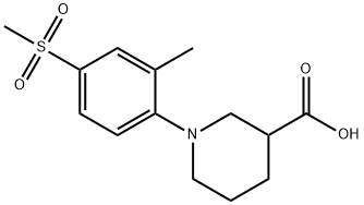 1-[(2-METHYL-4-METHYLSULFONYL)PHENYL]PIPERIDINE-3-CARBOXYLIC ACID Struktur