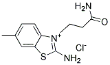 2-amino-3-(2-carbamoylethyl)-6-methylbenzothiazolium chloride Struktur