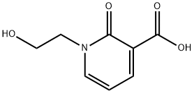 1-(2-hydroxyethyl)-2-oxo-1,2-dihydropyridine-3-carboxylic acid Struktur