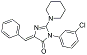 2-(1-PIPERIDINYL)-3-(3-CHLOROPHENYL)-5-PHENYLMETHYLENE-4H-IMIDAZOL-4-ONE Struktur